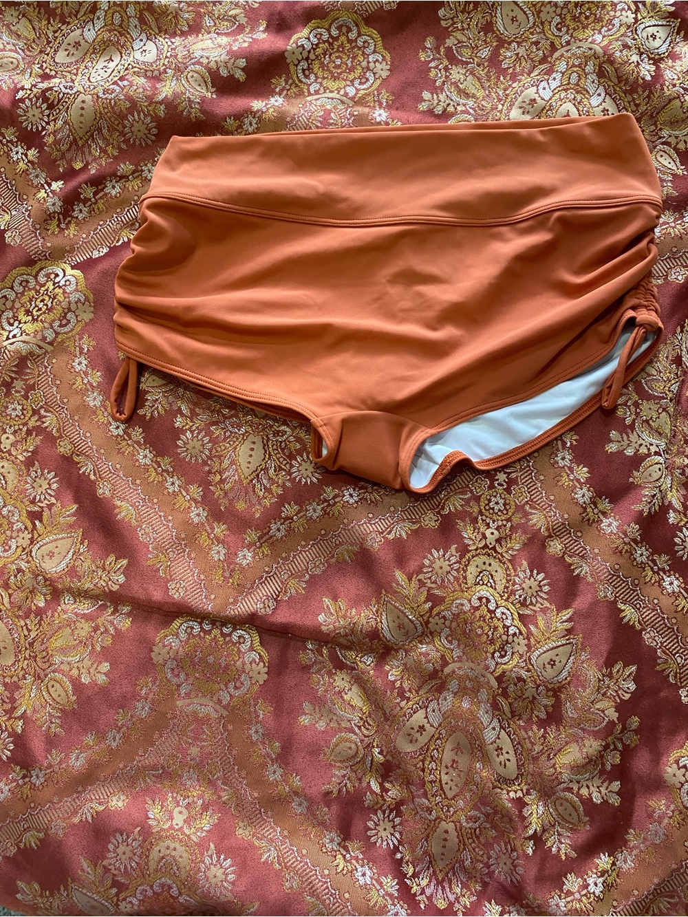 PINK Victoria's Secret Orange High-Rise Swim Bottoms - Picture 2 of 5